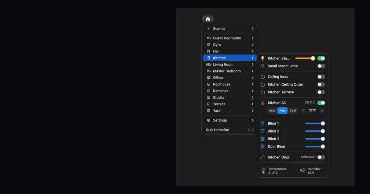 Itsyhome - Control HomeKit from your menu bar