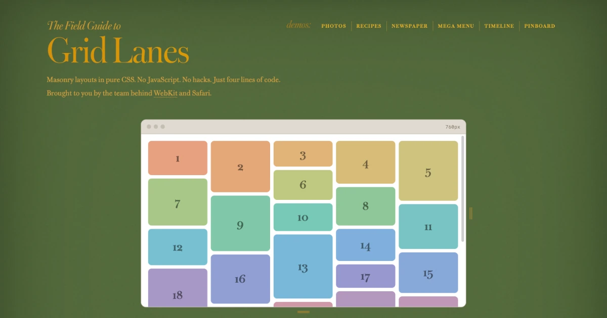 The field guide to CSS Grid Lanes