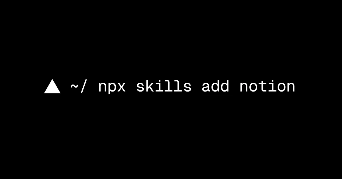 The skills CLI now supports Notion hosted skills
