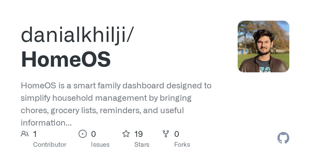 HomeOS – A self-hosted family dashboard for a kitchen touchscreen