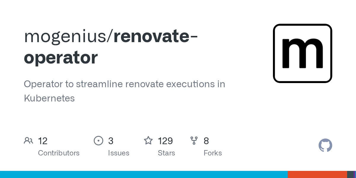 GitHub - mogenius/renovate-operator: Operator to streamline renovate executions in Kubernetes