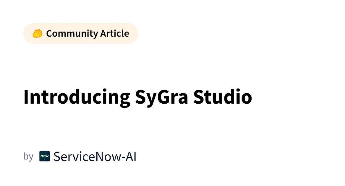 Introducing SyGra Studio