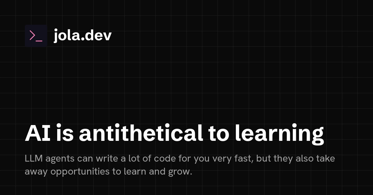 AI Is Antithetical to Learning