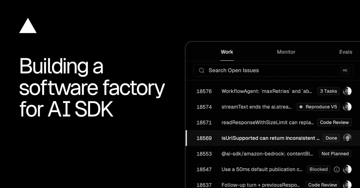 Building a software factory for AI SDK