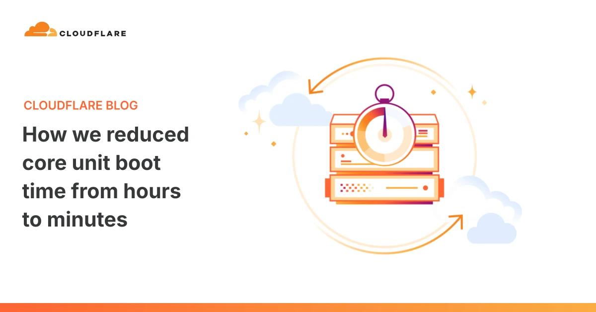 How we reduced core unit boot time from hours to minutes