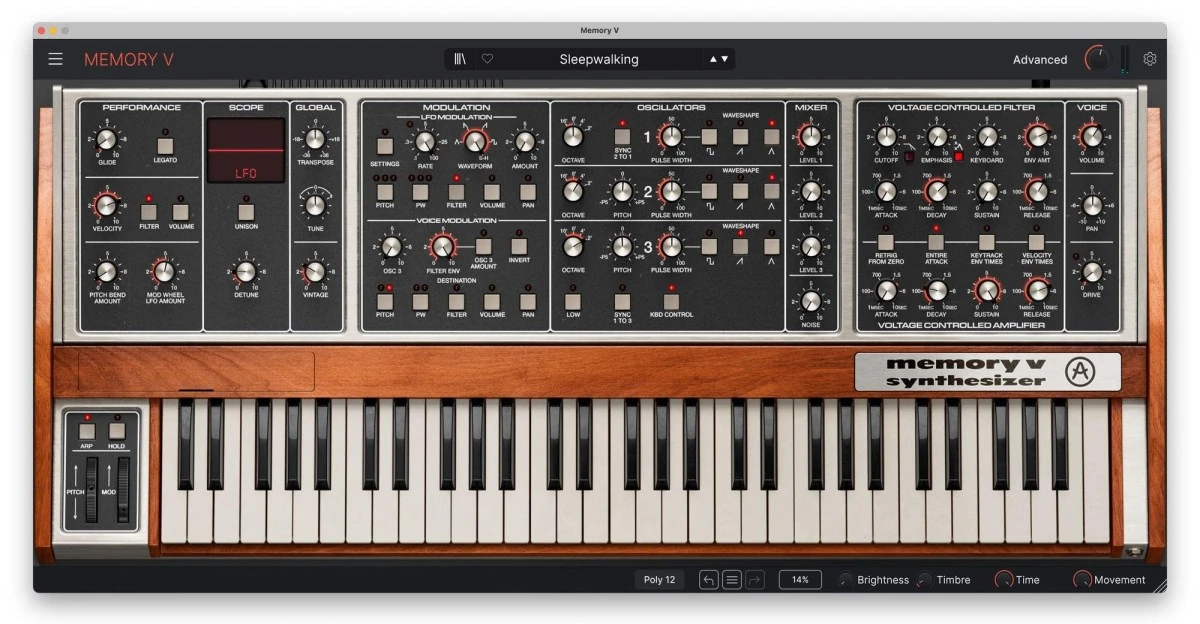 Memory V recreates the Memorymoog without the massive headaches or price tag