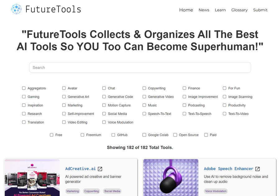 All The Latest AI News In One Place - Future Tools from Matt Wolfe