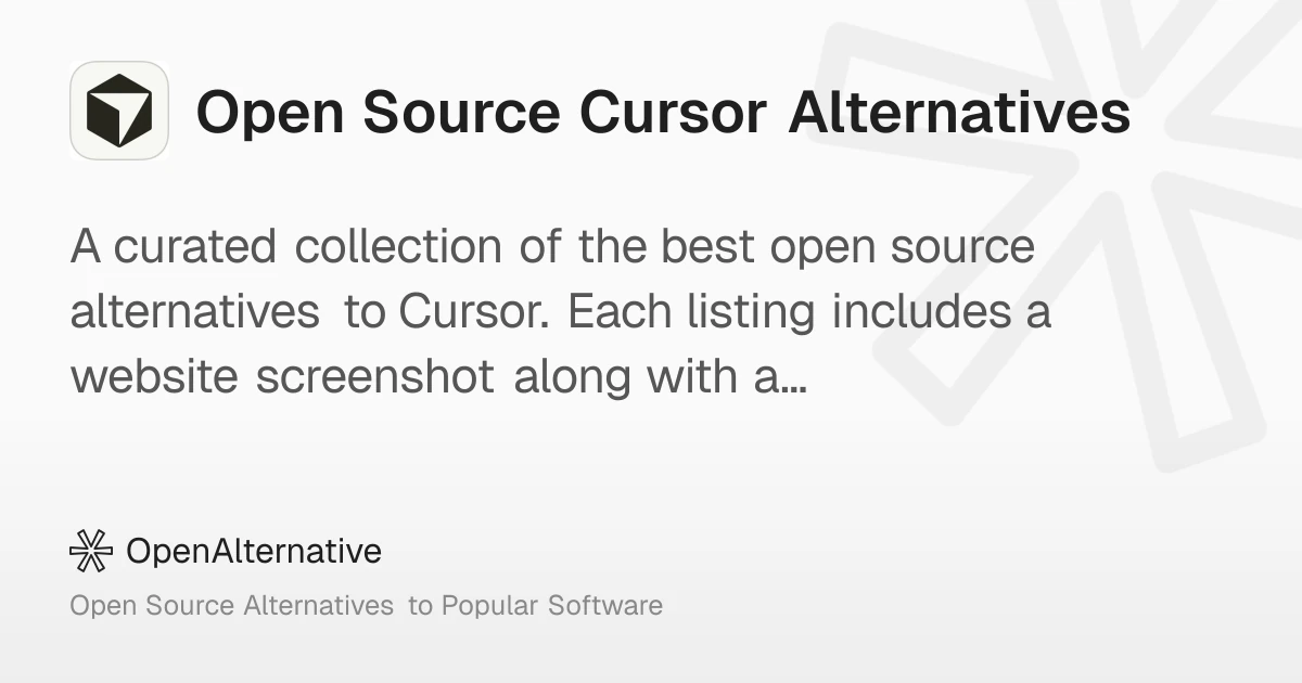 10+ Best Open Source Cursor Alternatives in 2026