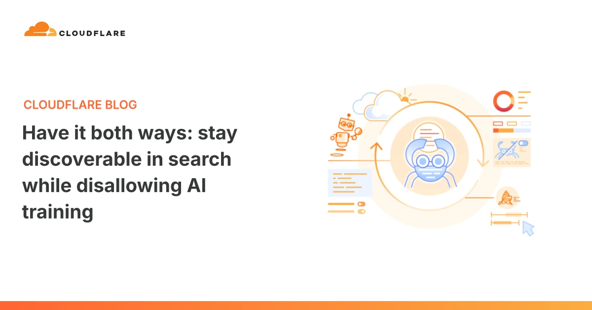 Have it both ways: stay discoverable in search while disallowing AI training