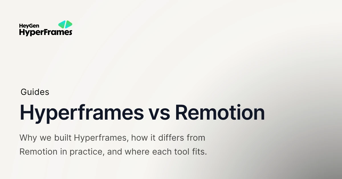 Hyperframes vs Remotion