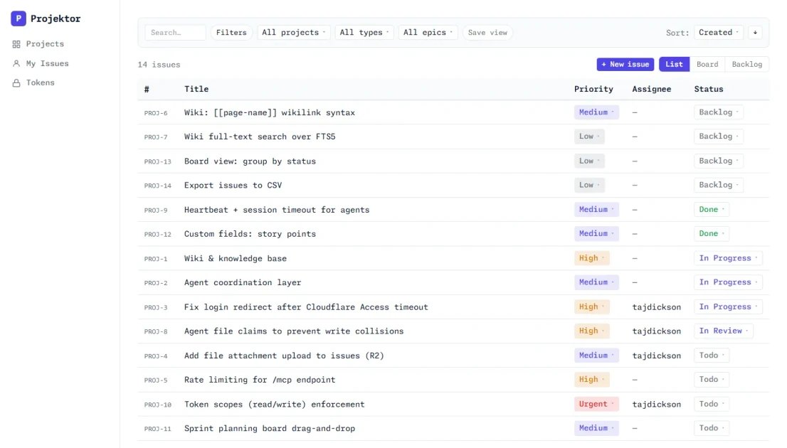 Show HN: Open-source Cloudflare deployed agent native task management and wiki