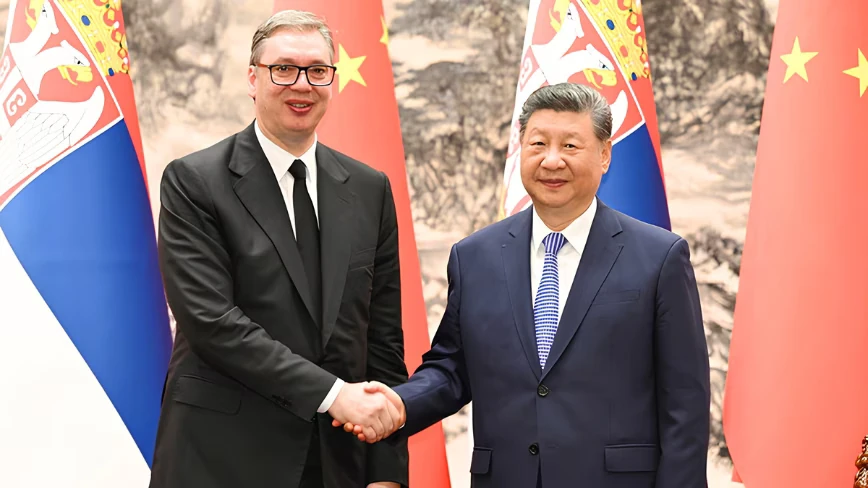 Vučić flew to Beijing for a $1.1bn Chinese investment, while Belgrade burned