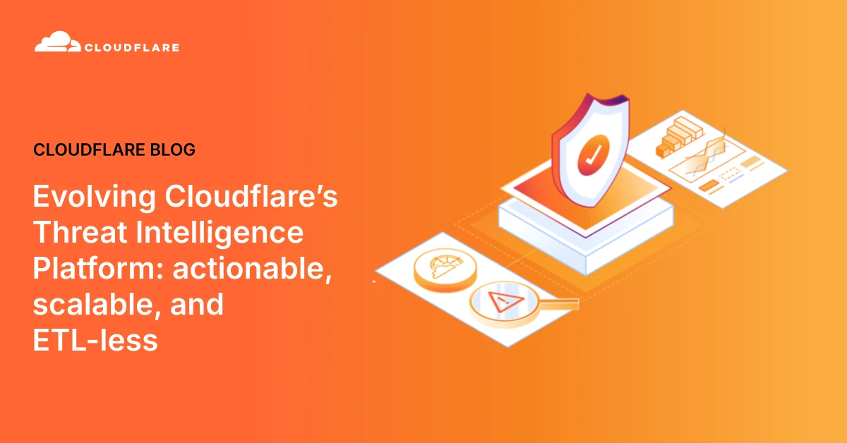 Evolving Cloudflare’s Threat Intelligence Platform: actionable, scalable, and ETL-less