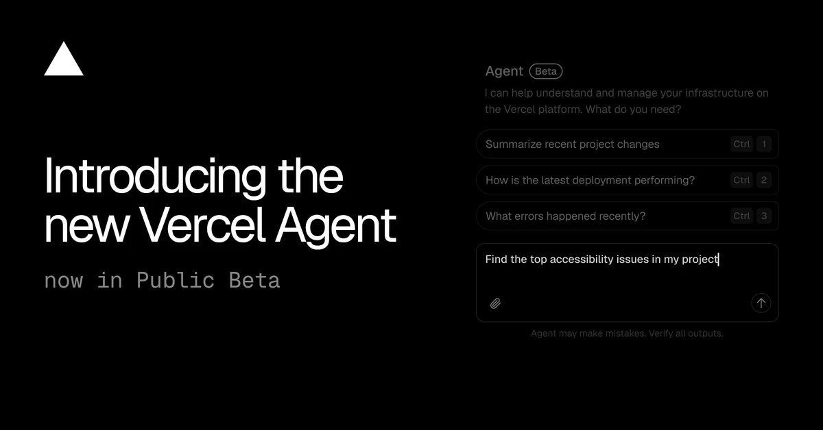 Vercel Agent: An agent you can let near production