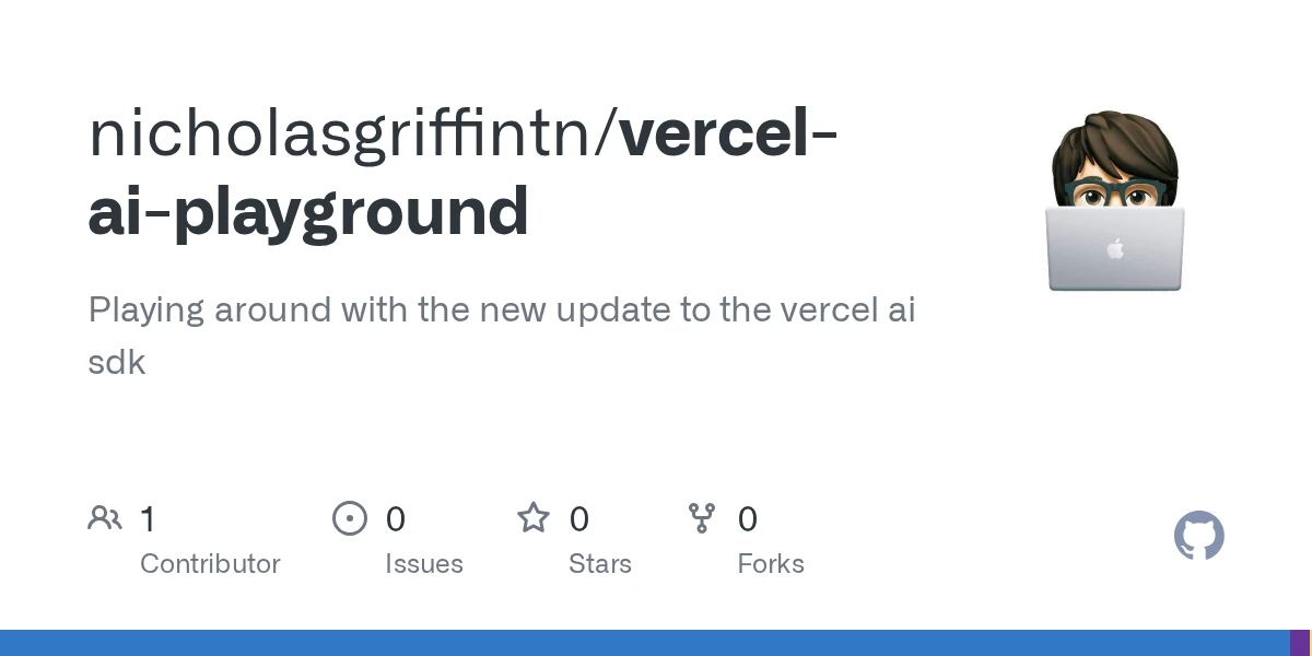 GitHub - nicholasgriffintn/vercel-ai-playground: Playing around with the new update to the vercel ai sdk