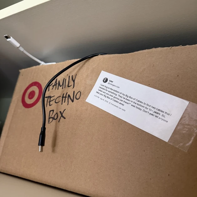 Don't Let Anyone Take Away Your Big Box of Cables
