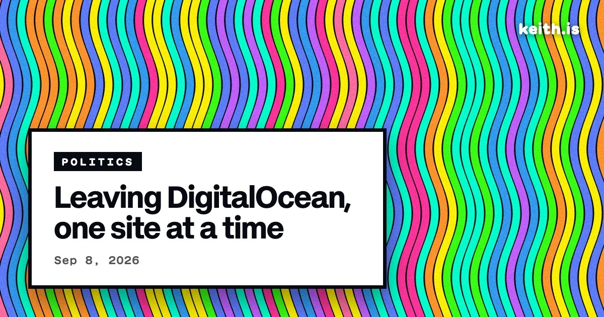 Leaving DigitalOcean, one site at a time
