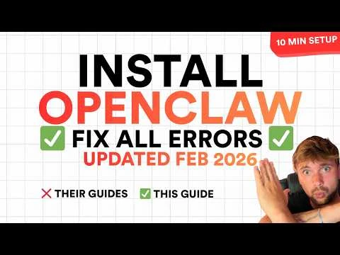 Install OpenClaw in 10 Minutes (Feb 2026) - VPS Setup + Fix ... - YouTube