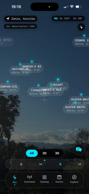 Show HN: Orbit – AR satellite tracker, watch 15k+ objects