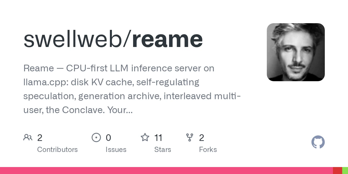 Show HN: Reame – a CPU inference server that gets faster as it runs