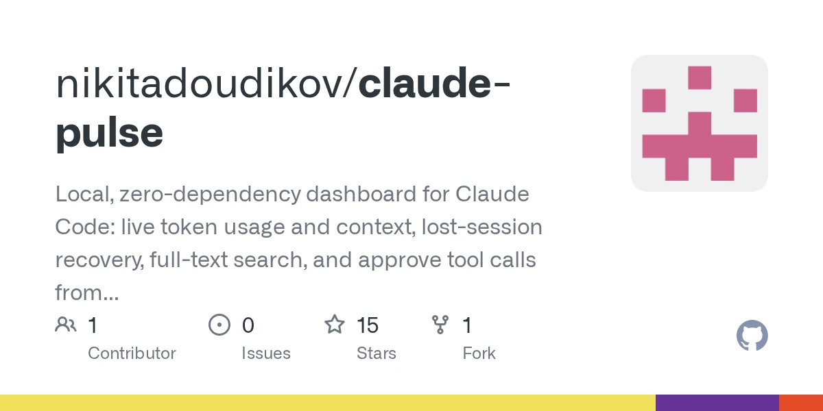 Show HN: Pulse – Dashboard for Claude Code, approve tool calls from your phone