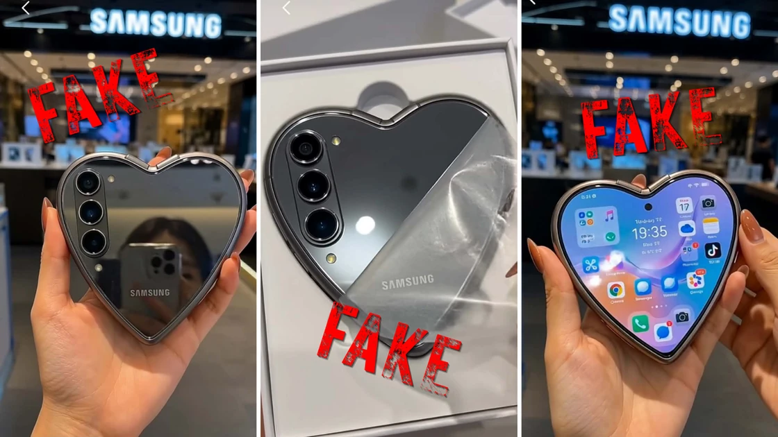 Don't fall in love with this Samsung heart-shaped phone. It's an AI fake.