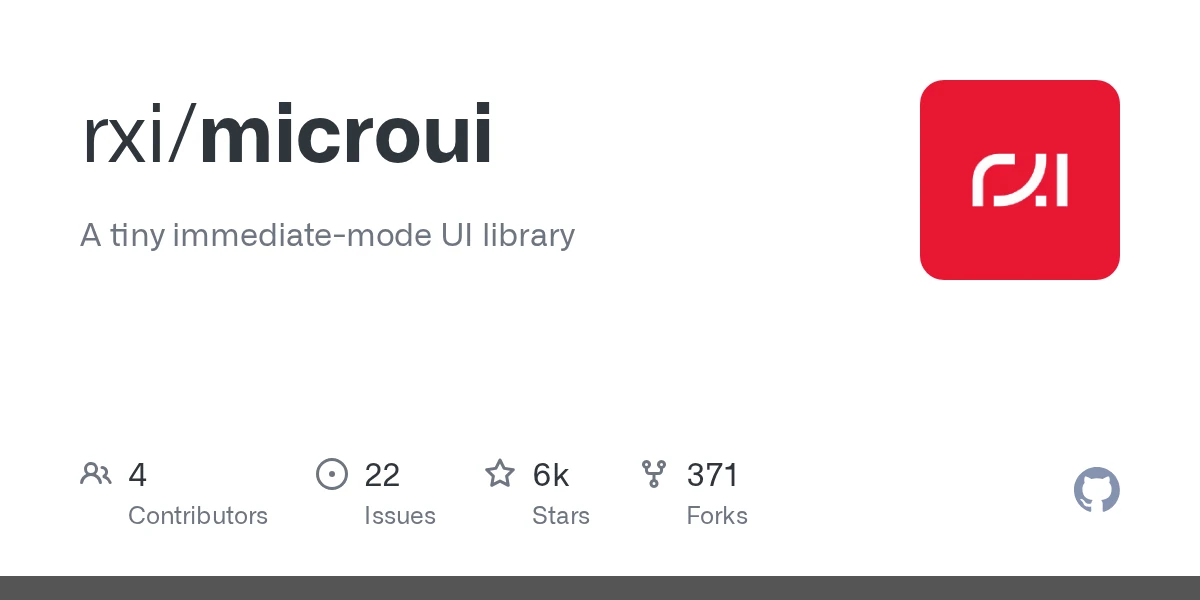 MicroUI – A tiny, portable, immediate-mode UI library written in ANSI C