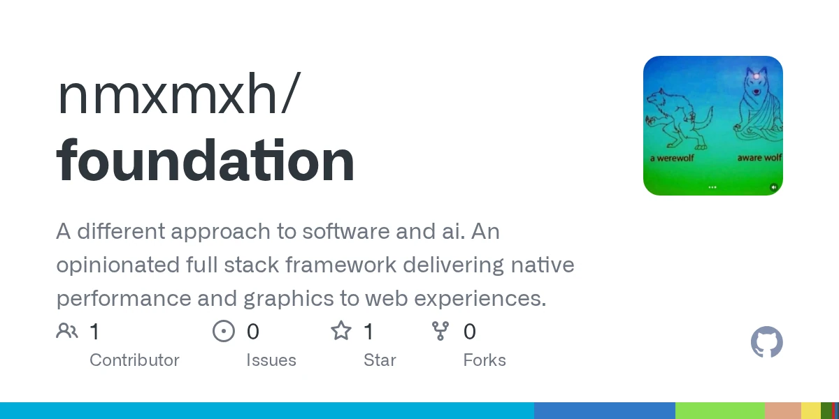 Show HN: Foundation, a different approach to software and AI