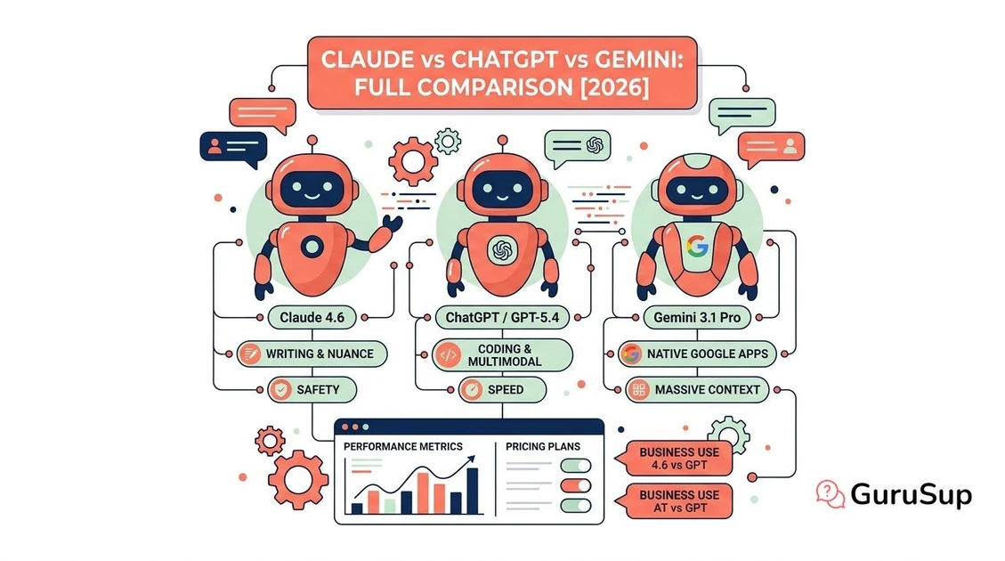Claude vs ChatGPT vs Gemini: Full Comparison - GuruSup
