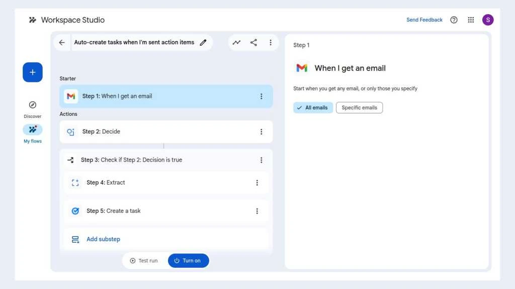 How to build your own AI agents with Google Workspace Studio