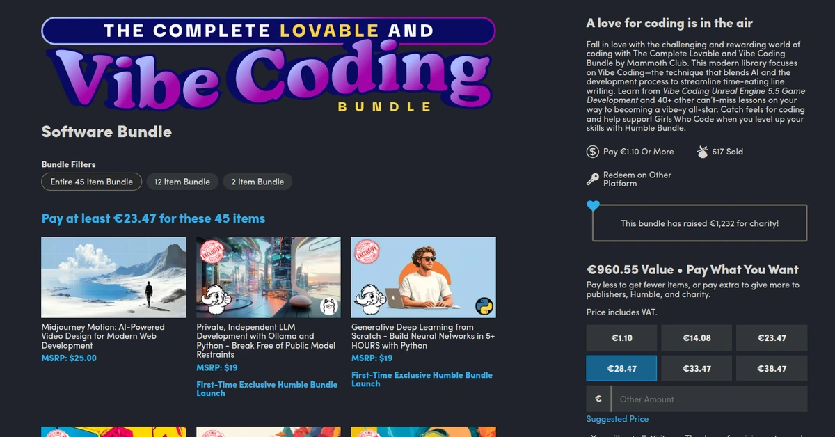 Why is Humble Bundle promoting "vibe coding"?