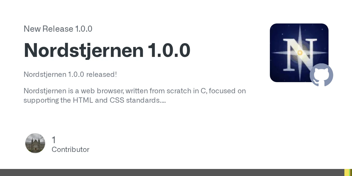 Nordstjernen Web Browser 1.0.0 released