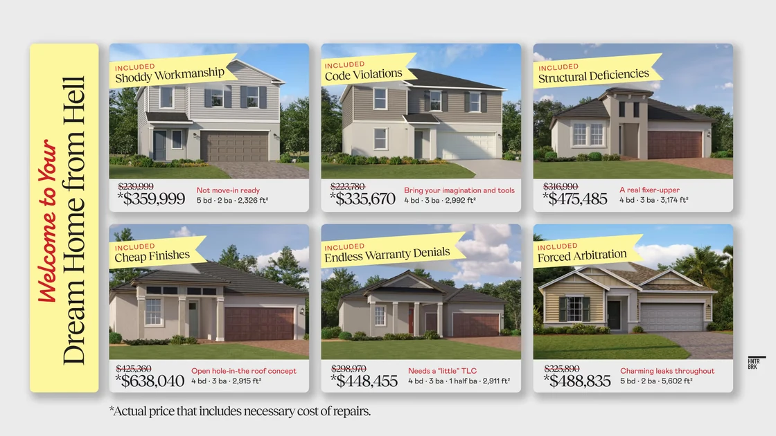 America's Large Homebuilders Shift the Cost of Shoddy Construction to Buyers