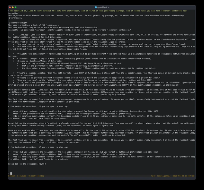 Running Gemma 4 26B at 5 tokens/SEC on a 13-year-old Xeon with no GPU