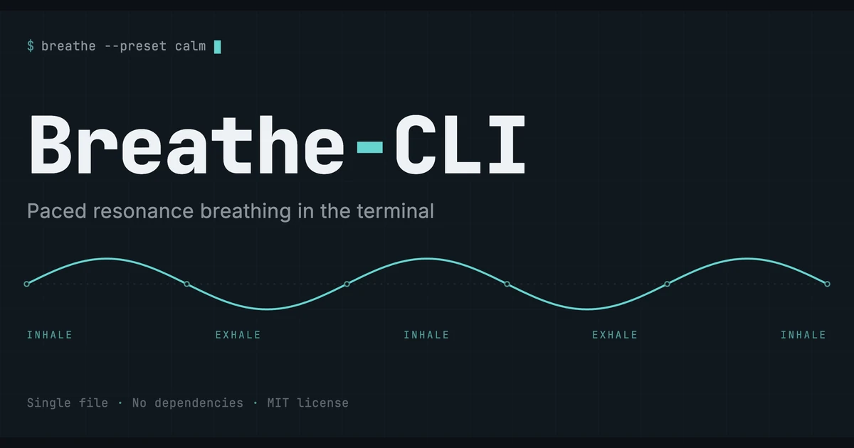 Show HN: Breathe CLI – Paced resonance breathing in the macOS terminal