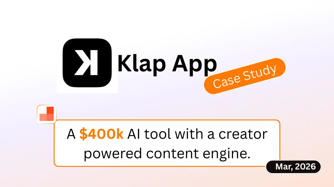 Klap.app: How a 4-Person Team Built a $440K AI Tool with a Creator-Powered Content Engine - Passionbits - Blogs