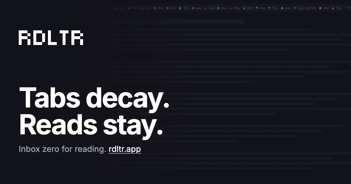 Show HN: Rdltr – Inbox zero for your reading list