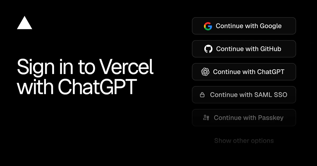 Sign in with ChatGPT is now available on Vercel