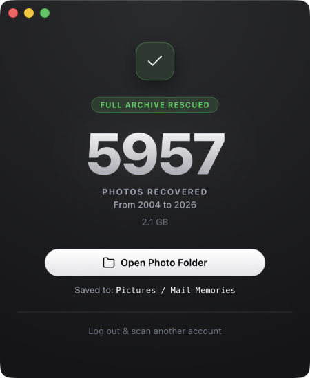 Show HN: Mail Memories – A desktop app to rescue photos from Gmail