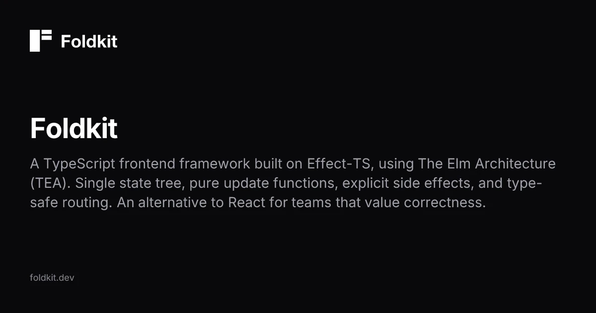 The front end framework for correctness: built on Effect, architected like Elm