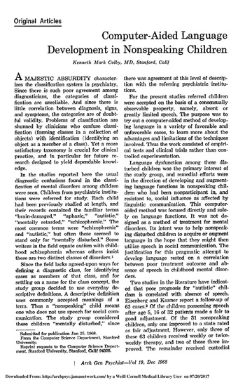 Computer-Aided Language Development in Nonspeaking Children (1968) [pdf]