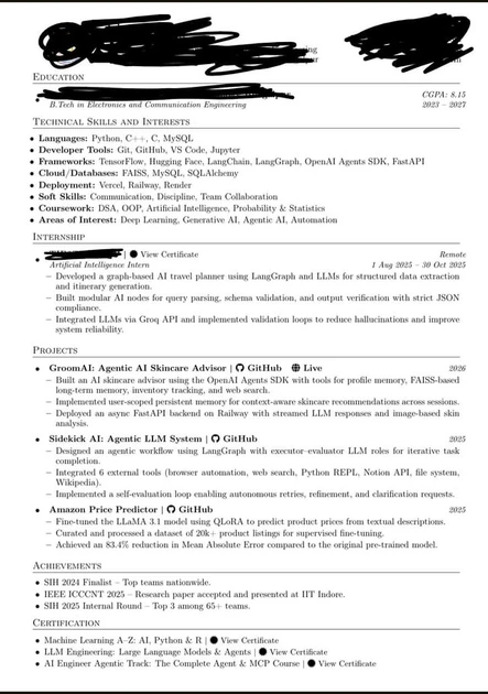 Resume review req