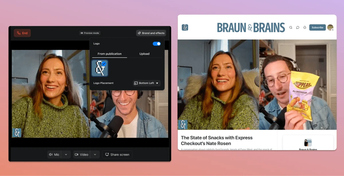 Substack launches a built-in recording studio | TechCrunch