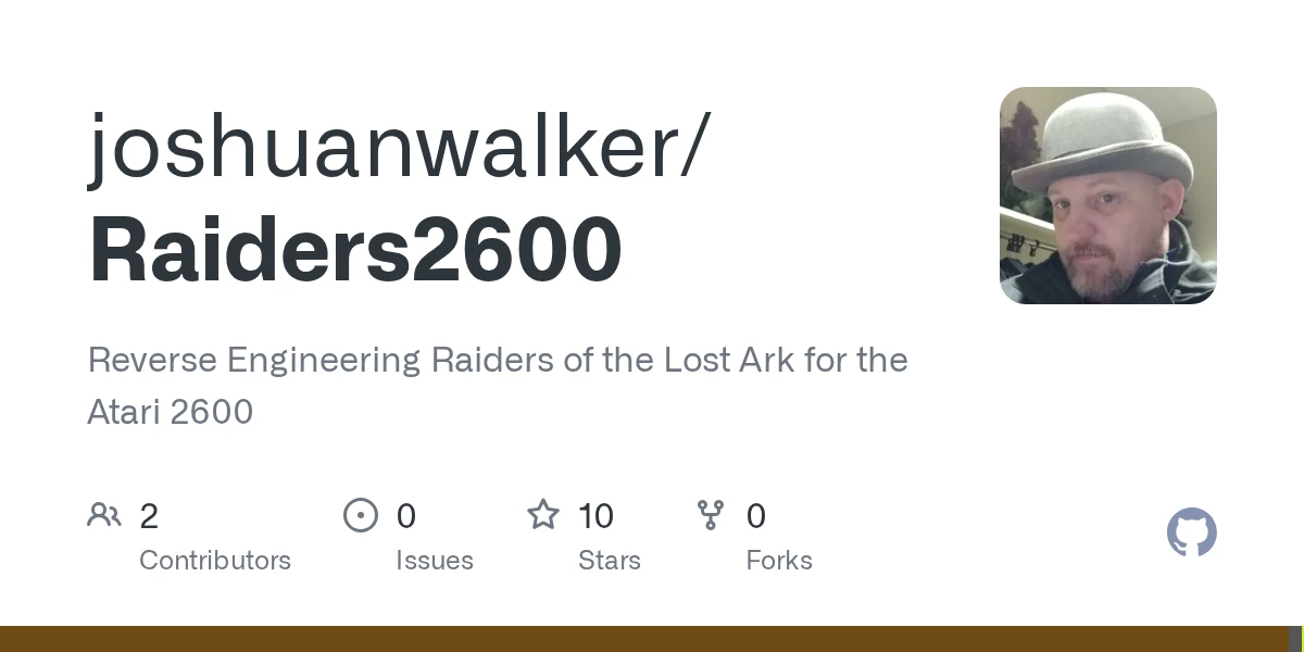 GitHub - joshuanwalker/Raiders2600: Reverse Engineering Raiders of the Lost Ark for the Atari 2600