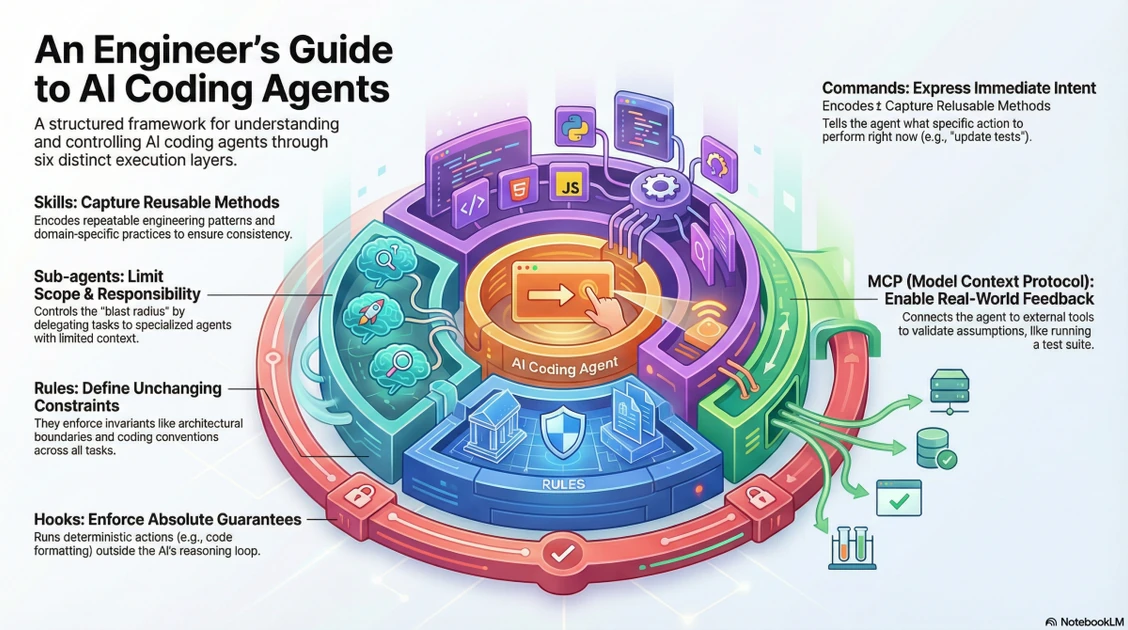 AI Coding Agents Explained: Rules, Commands, Skills, MCP, Hooks