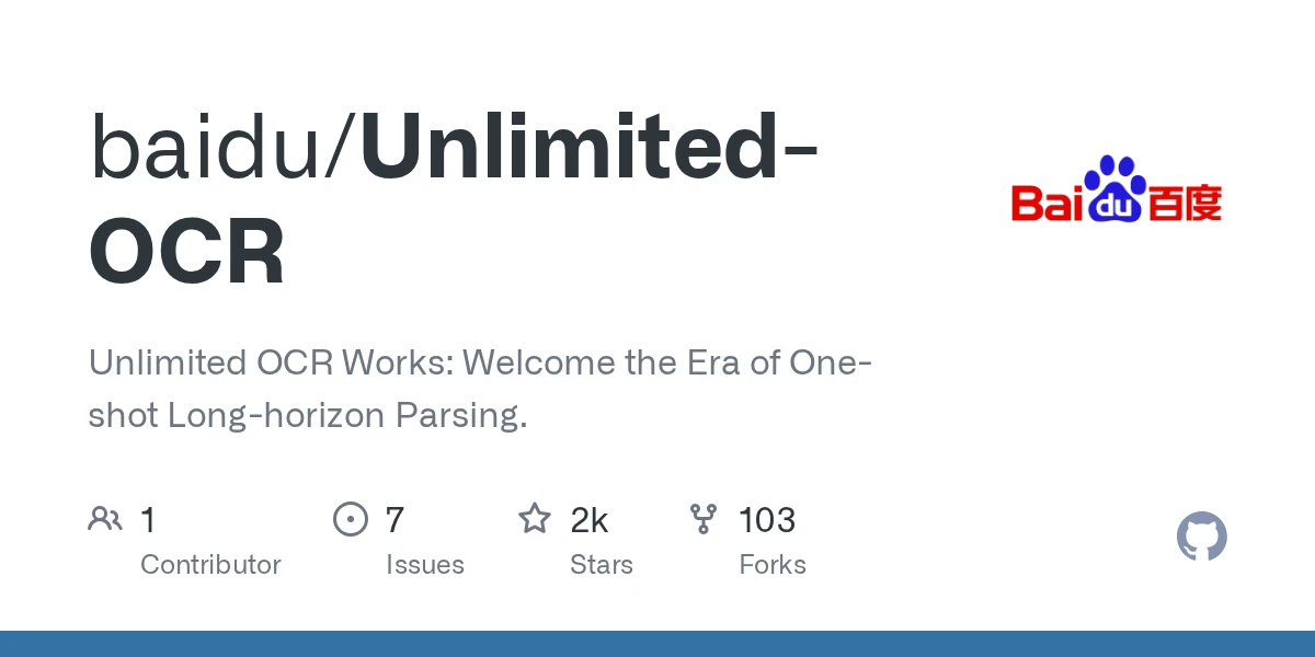 Unlimited OCR: One-Shot Long-Horizon Parsing