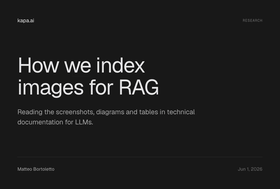 How we index images for RAG