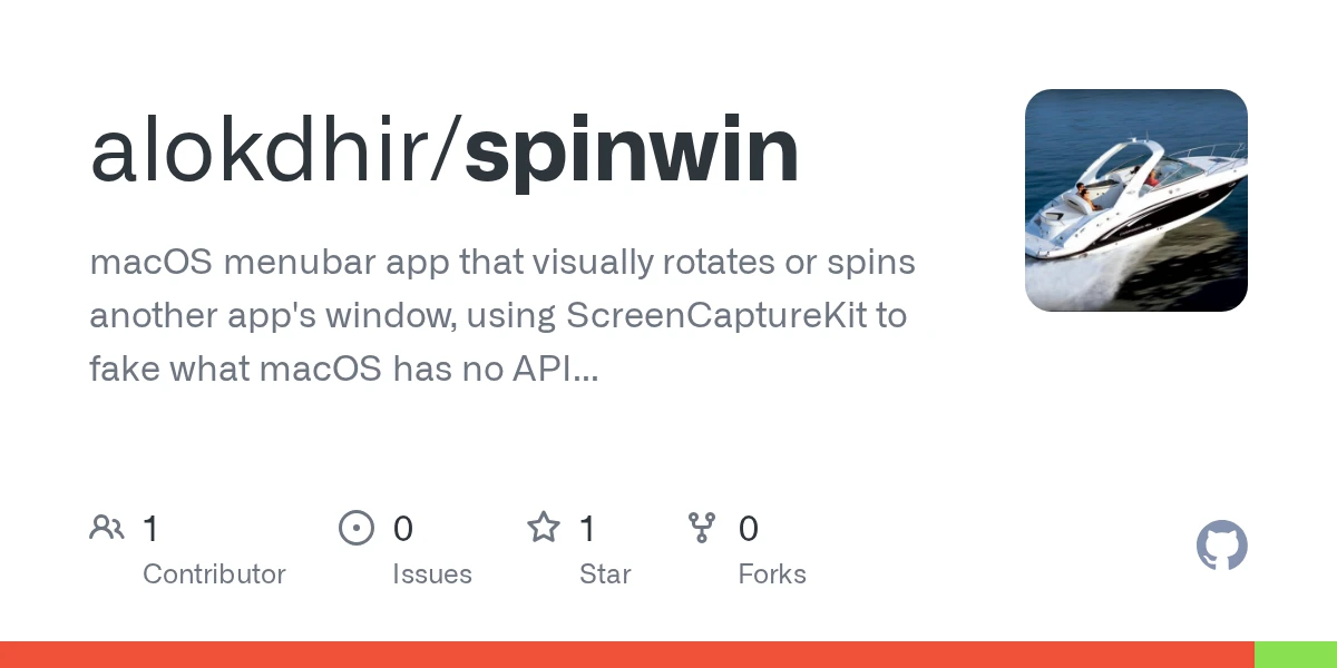 Show HN: SpinWin – A macOS menu bar app to visually rotate or spin any window