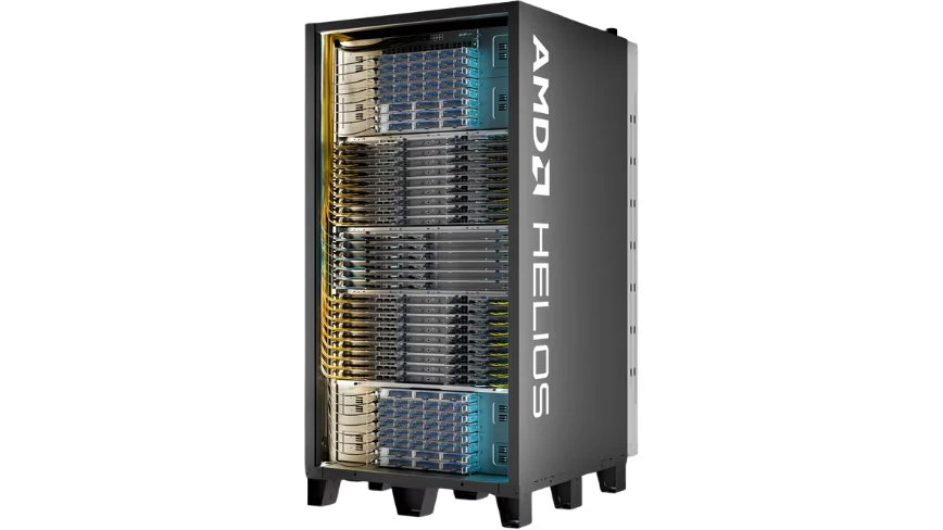 AMD’s Helios puts 72 GPUs and 31 terabytes of HBM4 in one rack. It is AMD’s answer to Nvidia’s NVL72.