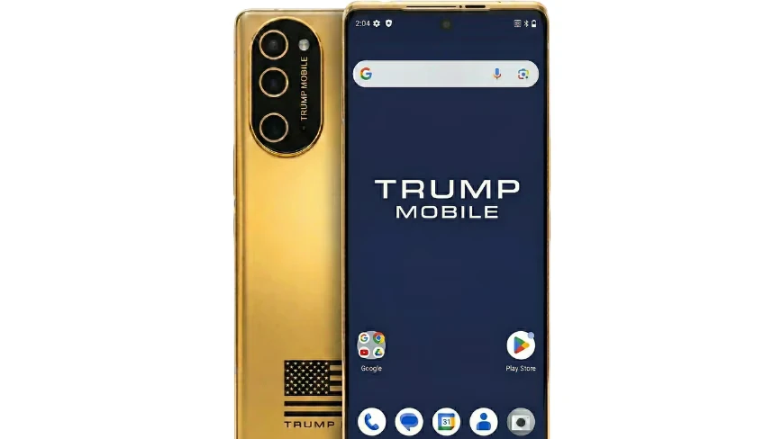 The Trump Mobile T1 was supposed to be made in America. It’s a Taiwanese phone with a gold coat.
